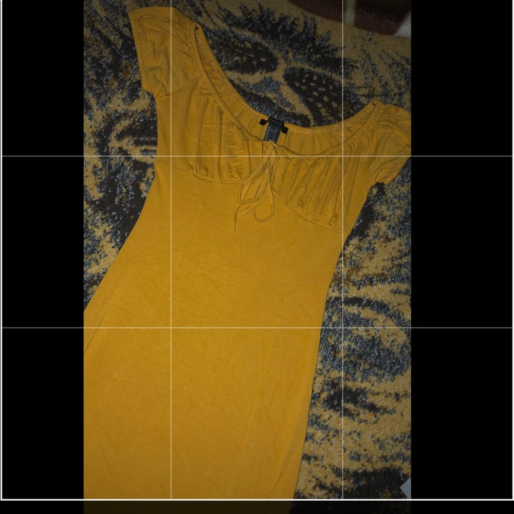 Forever 21 Yellow mustard fitted dress